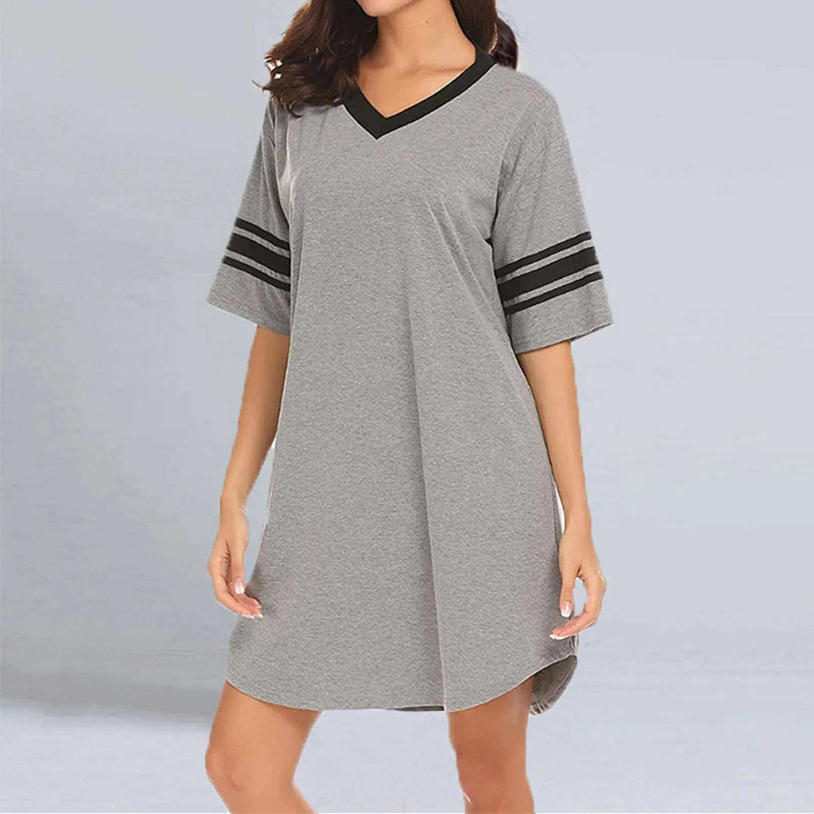 Chemise de nuit à manches courtes pour femmes, pyjama de Noël, ensemble de vêtements de nuit sexy