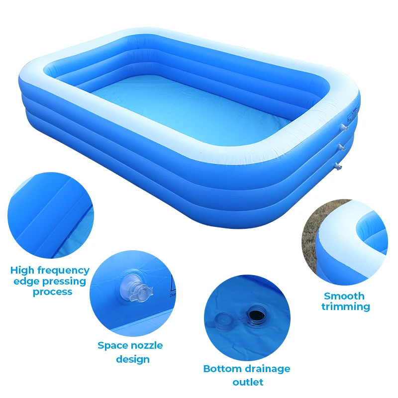 Inflatable swimming pool, family leisure air-cushioned pool, outdoor garden/backyard above-ground pool