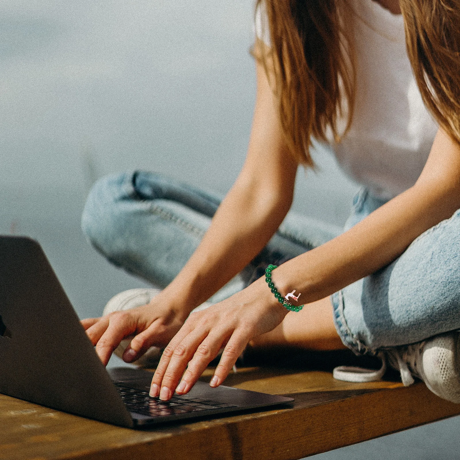 

1Set Holiday Beaded Bracelets Christmas Tree Elk Charm Stackable Stretch Bracelet Set Women Festive Party Accessory Xmas Gift