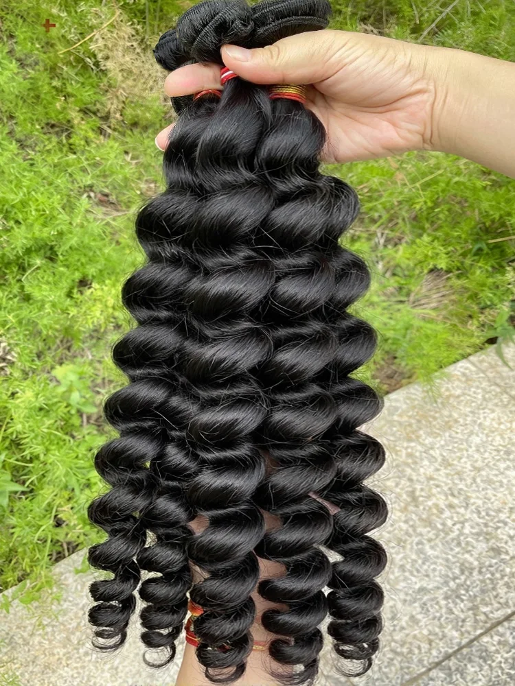 

Наборы волос для наращивания Loose Deep Wave: бразильские натуральные волосы высокого качества, пучки для плетения, необработанные человеческие волосы