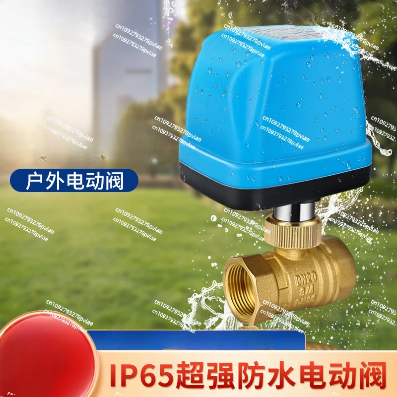 Waterproof electric ball valve 220V24V two-way three-wire two-control, two-wire one-control