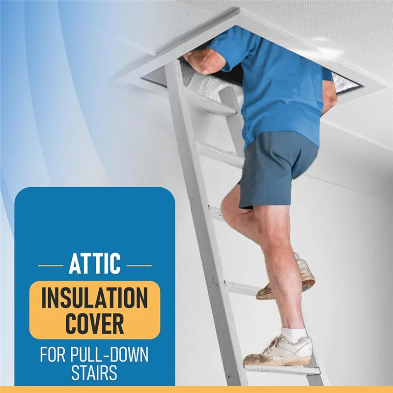 Excellent-Attic Stairs Insulation Cover With Zipper Insulator Bag Energy Saving 25 X 54 X 11Inch Cover To Insulate Attic Access