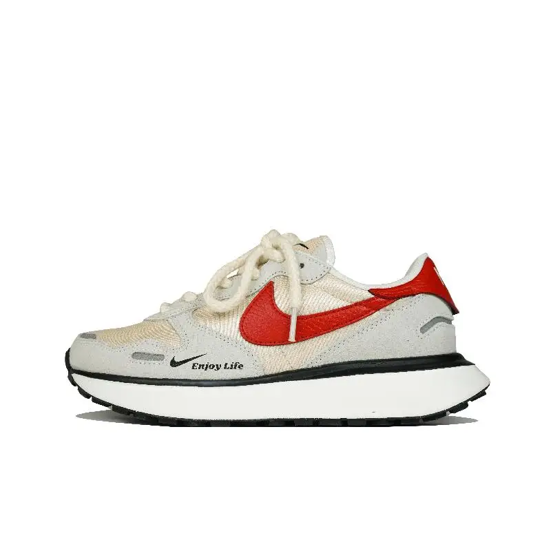 【Customize】Nike Phoenix Waffle Lifestyle Shoes Women's Low-top Red Sneakers shoes FD2196-100