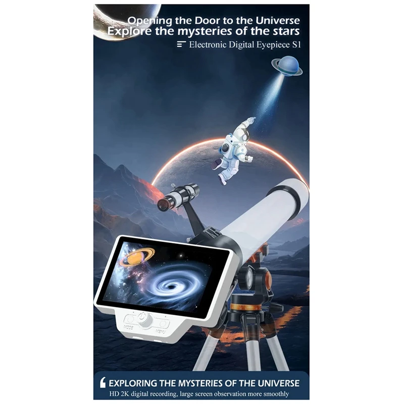

New NEW 2k HD Wifi S1 Electronic Eyepiece 5 Inch IPS Screen Astronomical Telescope Digital Lens Microscope Eyepiece