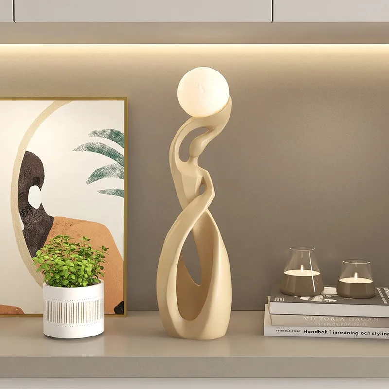 Simple modern abstract art ornament living room electroplating process decoration minimalist soft decoration high sense