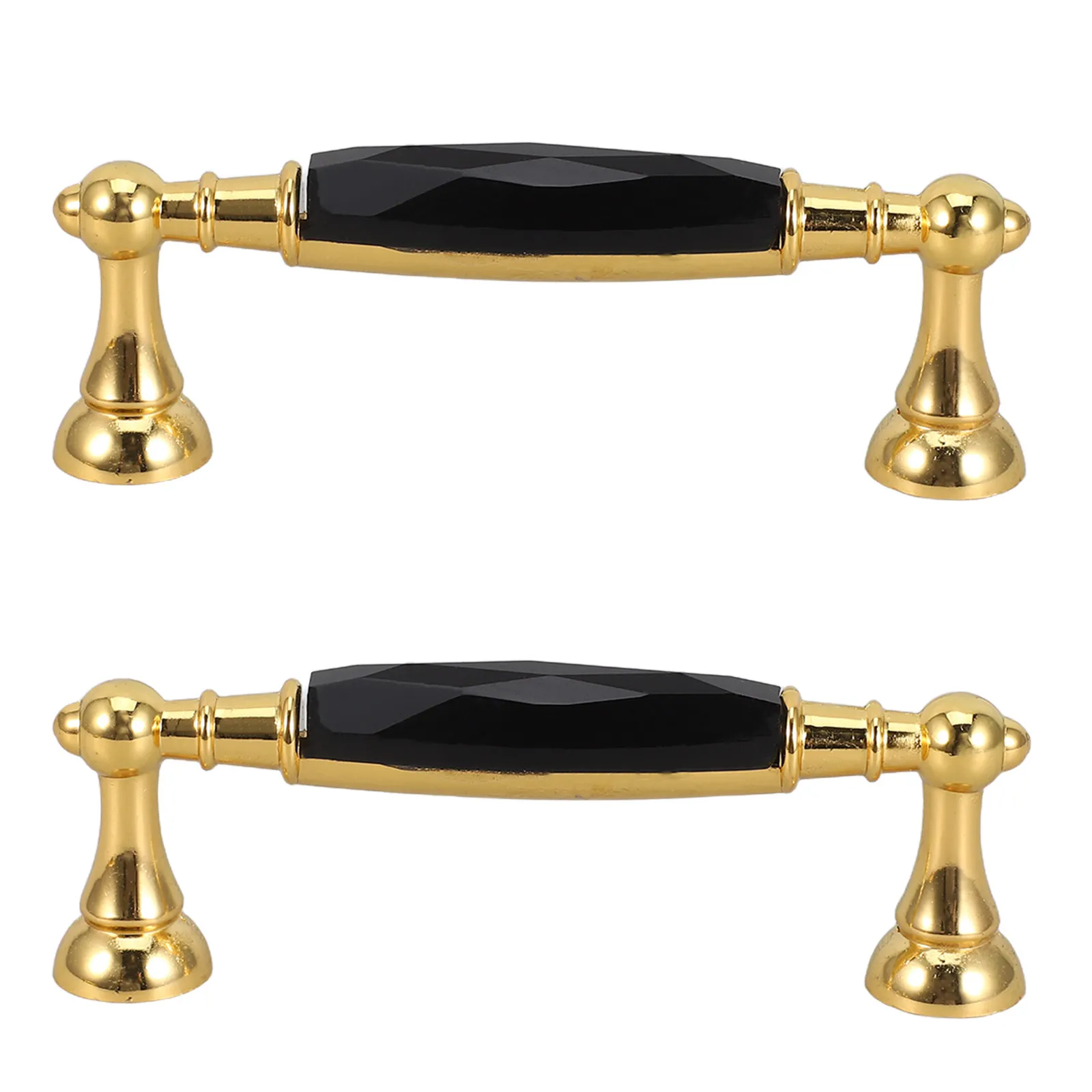 

2Pcs Modern Cabinet Door Pull Handles 4.52x1.49x0.75 Zinc Alloy Glass Drawer Knobs Kitchen Wardrobe Cupboard Furniture Hardware