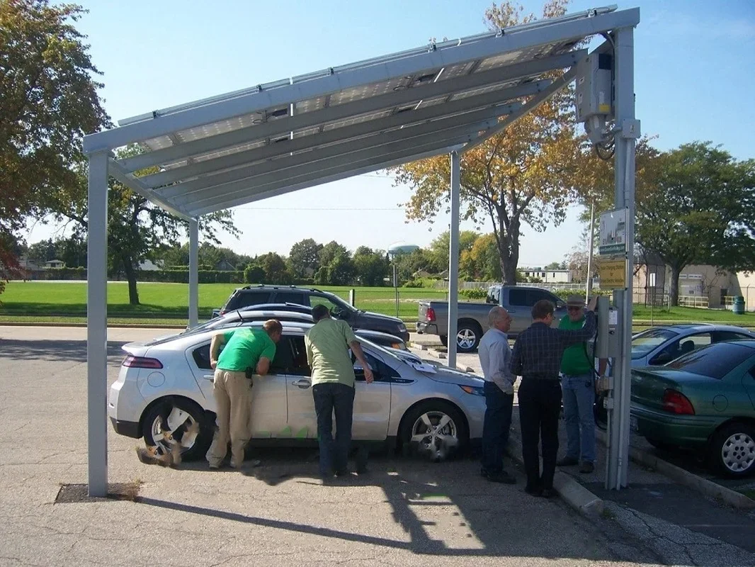 2 parking space 5kw carport solar system for home