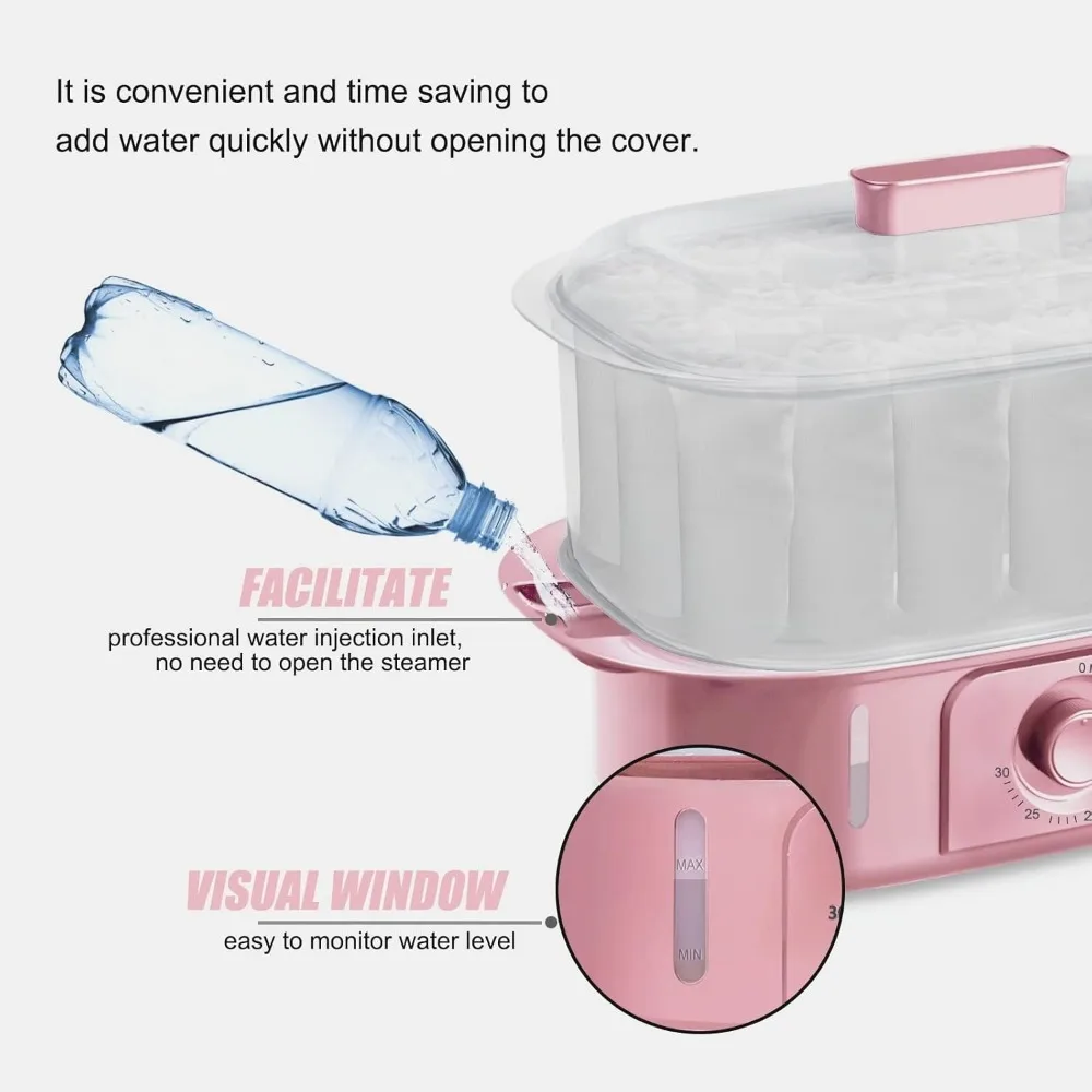 Pink Towel Steamer Towel Warmer Steamer with Quickly Heating in 5 Mins Auto Off Timer Spa Towel Steamer for Personal Use at Home