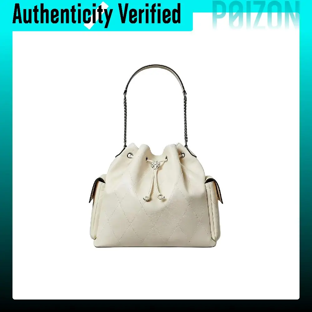 TORY BURCH Cow Leather Shoulder Bag Large Women's White 185830-250