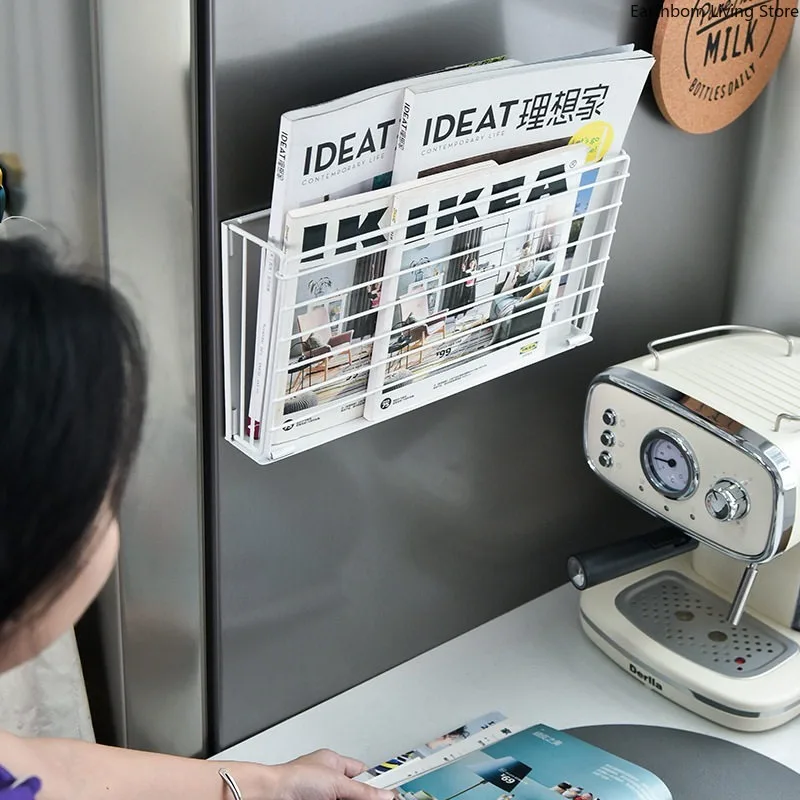 

Universal Magnetic Magazine Racks Wall-mounted Folding Magazine Racks Drilling Required Office Furniture Das Magazin ZY40ZZJ