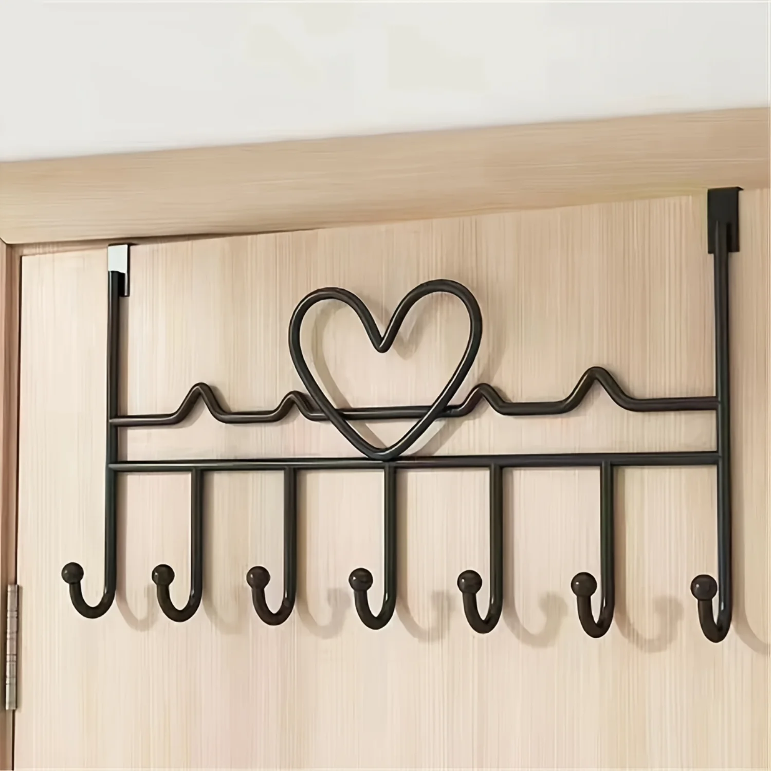 Over The Door Metal Hanging Rack With 7 , Fashionable 10.64\