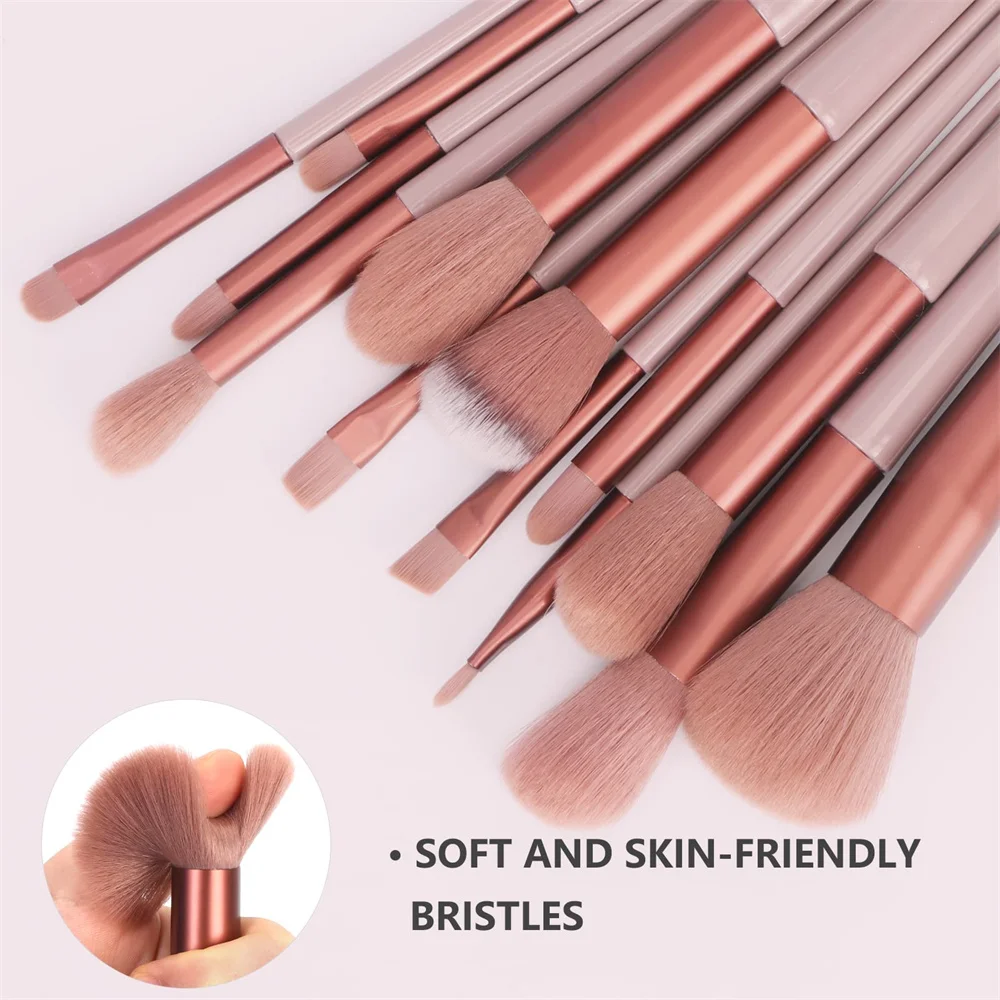 13 Pcs Makeup Brushes Set Eye Shadow Foundation Women Soft Cosmetic Powder Blush Blending Beauty Makeup Instruments Makeup Tools