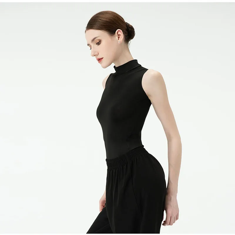 Stehkragen Air Yoga Kleidung Gymnastik Trikot Erwachsene Ballett Praxis Dancewear Sexy Ballerina Tanz Trikots für Frauen