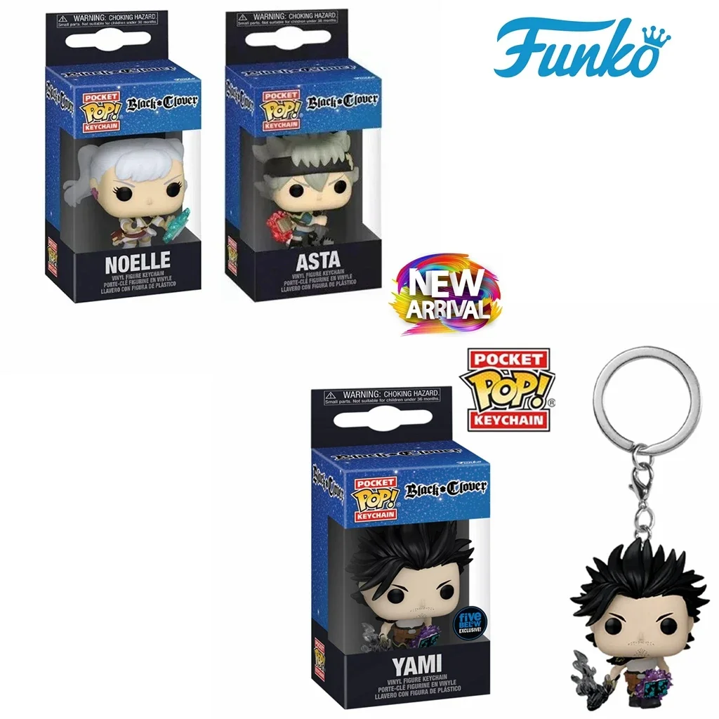 Funko POP llavero Pop de bolsillo trébol negro YAMI NOELLE ASTA figura de vinilo edición especial colgante llavero juguetes para niños regalo