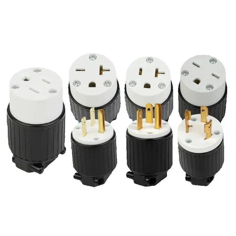 Bild 4: 1 Stück Amerikanischer NEMA L6-15P 6-15R US Industrie-Verlängerungsstecker L5-15P 5-20P 6-20P Montage-Steckverbinder 15A 20A