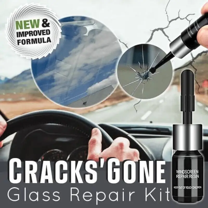 Carro pára-brisa revolucionário vidro Repair Kit, rachaduras janela, Gone, DIY