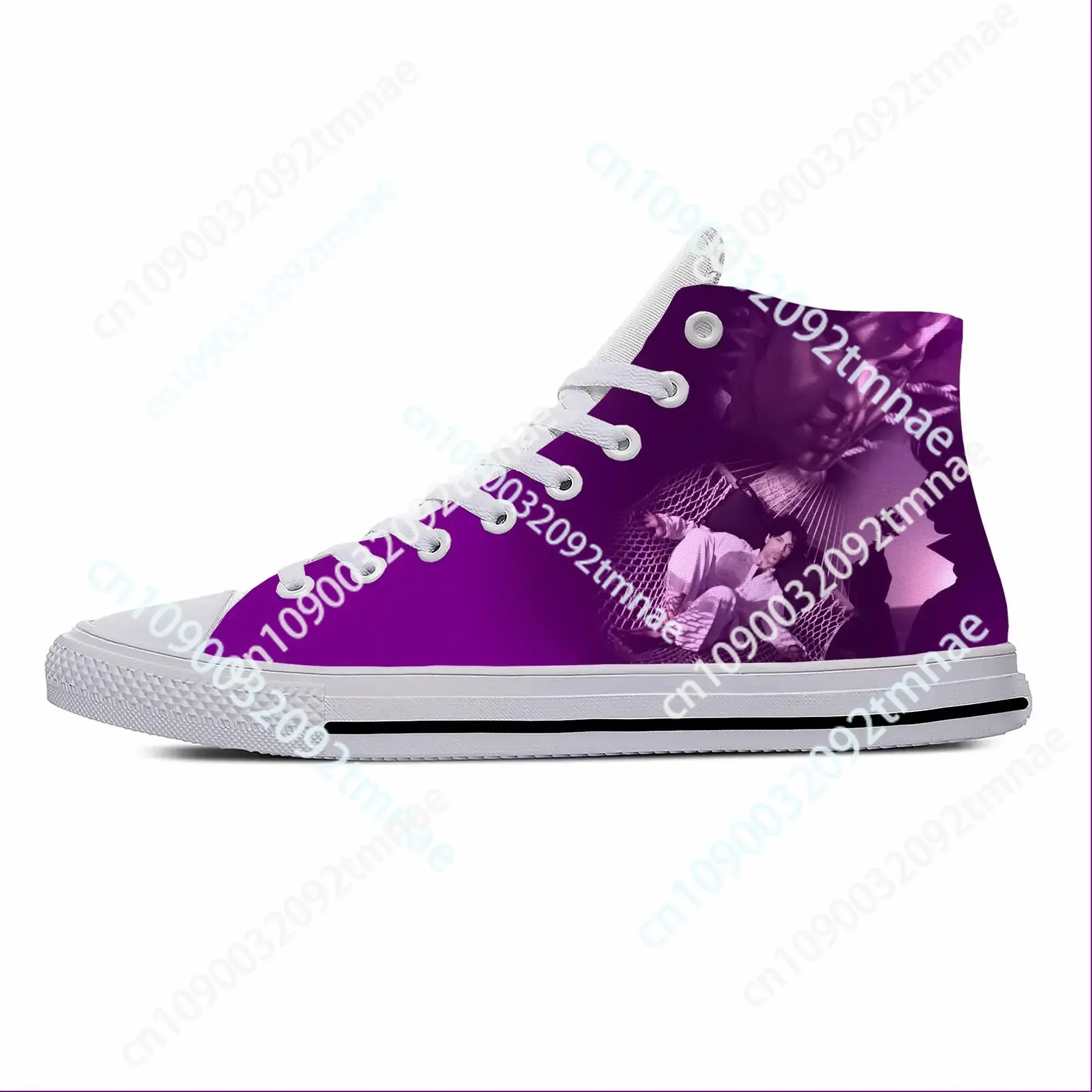 Hot Music Summer Singer Prince Rogers Nelson Purple Rain Casual Cloth Shoes High Top Board Shoes Custom Men Women Sneakers