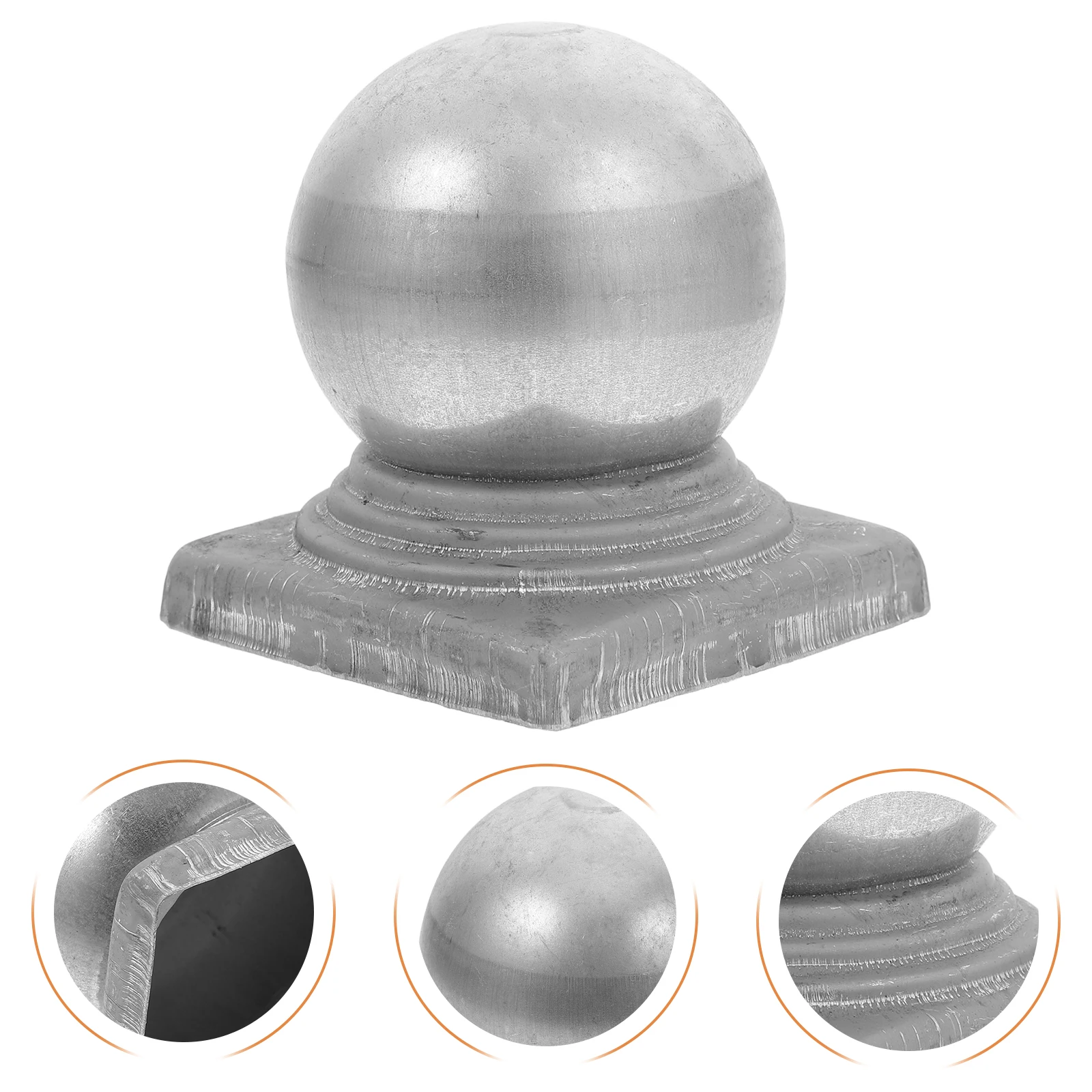 

Column Cap Galvanized Zinc Steel Fence Post Covers Waterproof Metal Deck Corridors Easy Installation