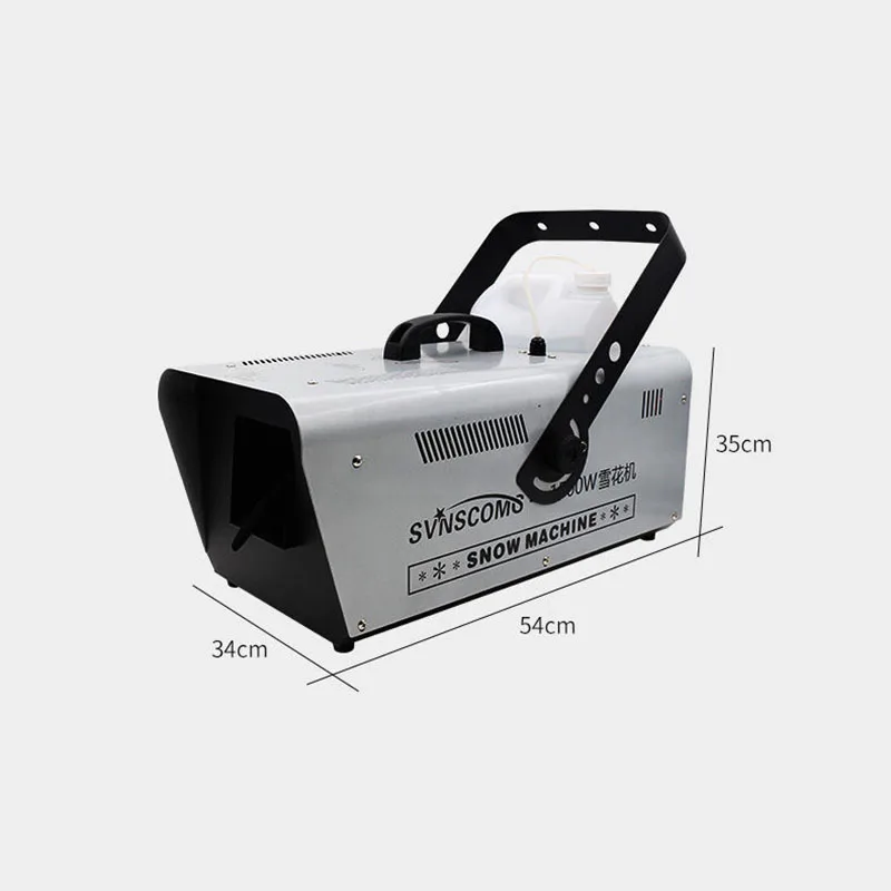 1500W เครื่องเกล็ดหิมะจําลอง Snow Sprayer สําหรับงานแต่งงานเวทีขนาดใหญ่เหตุการณ์จริงหิมะผลเขย่าหัว