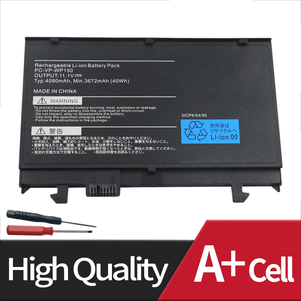 Laptop Battery For NEC PC-VP-WP150 3ICP6/54/90 replacement batteries 11.1V 40WH 4080mAh Free Tools