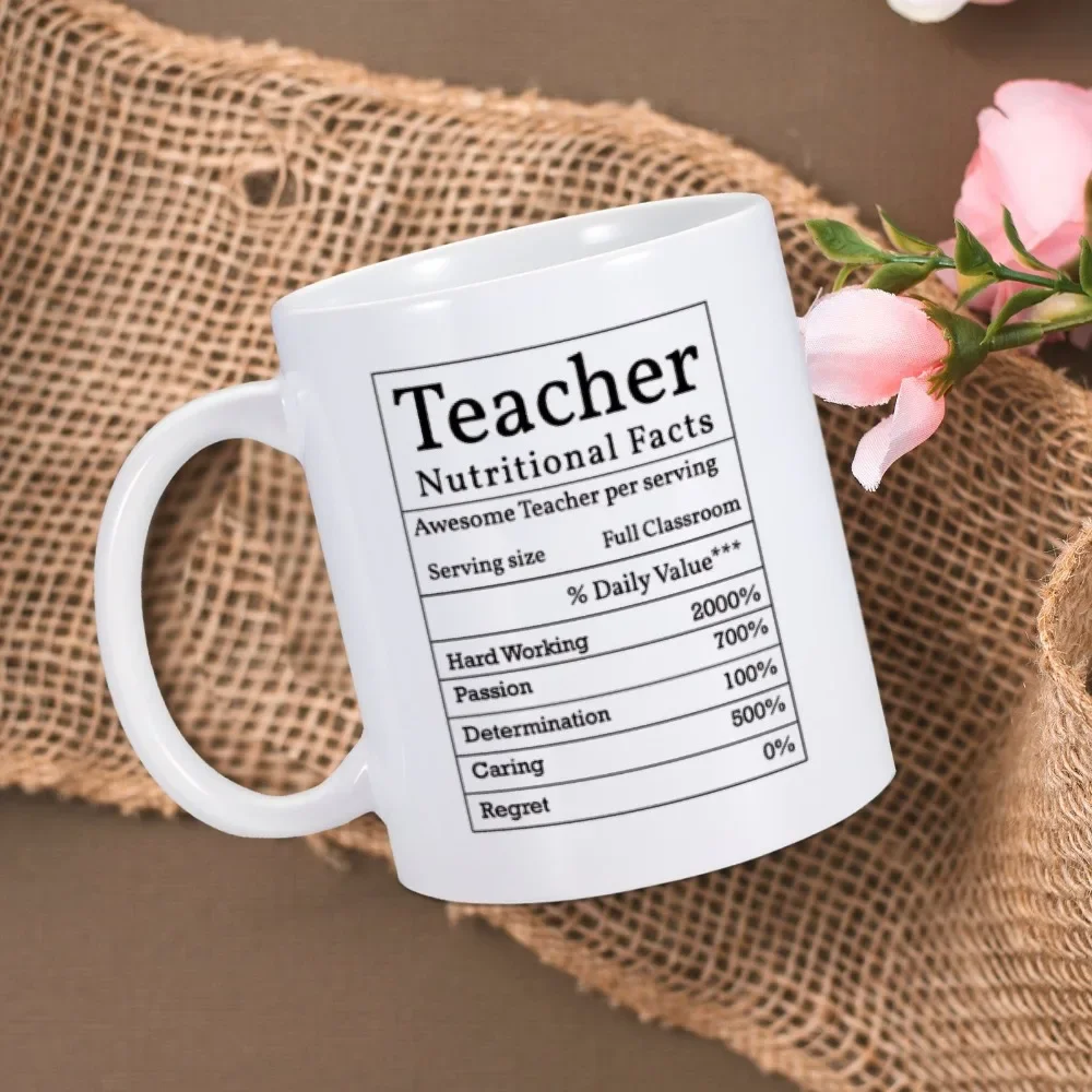 Awesome Teacher Ceramics Coffee Mugs Teacher's Day Appreciation Cup Best Original Teacher's Gift Drink Coffee Cocoa Milk Tea Mug