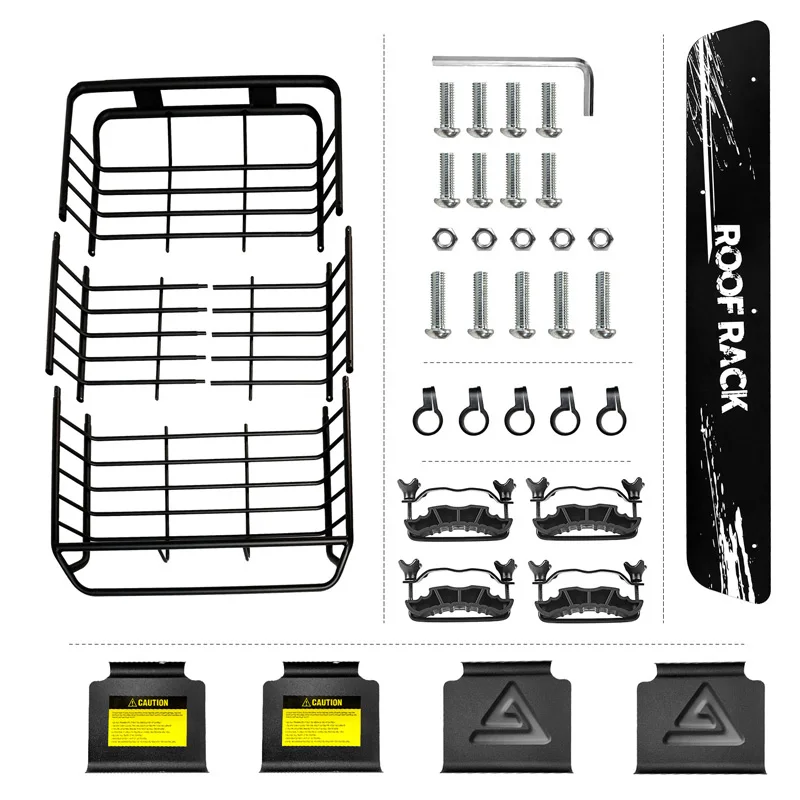 Hot Sale US Warehouse Fat Delivery Roof Rack Folding Universal Roof Cargo Carrier Basketcustom