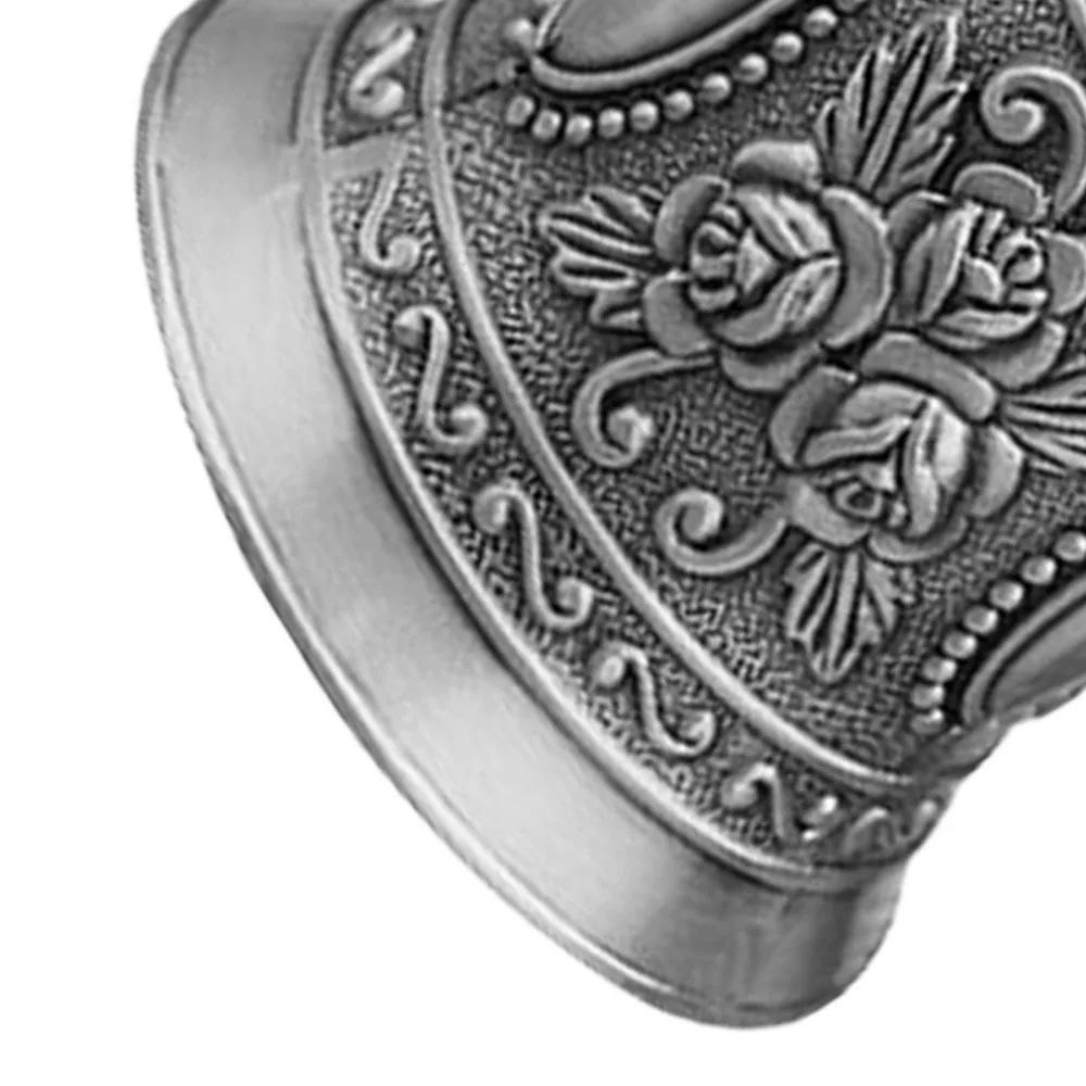 Handbells Exquisite Engraved Metal Hand Bell Polished Finish Lotus Vintage Hand Bell Hand Dinner Bell For Wedding