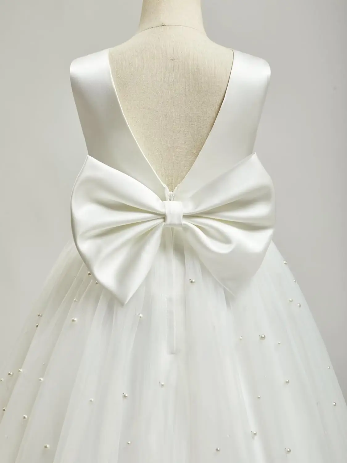 Платье с цветочным узором для девочек, свадебное шифоновое платье с жемчугом, детское платье принцессы для причастия, дня рождения, торжественное платье-лидер красоты с бантом