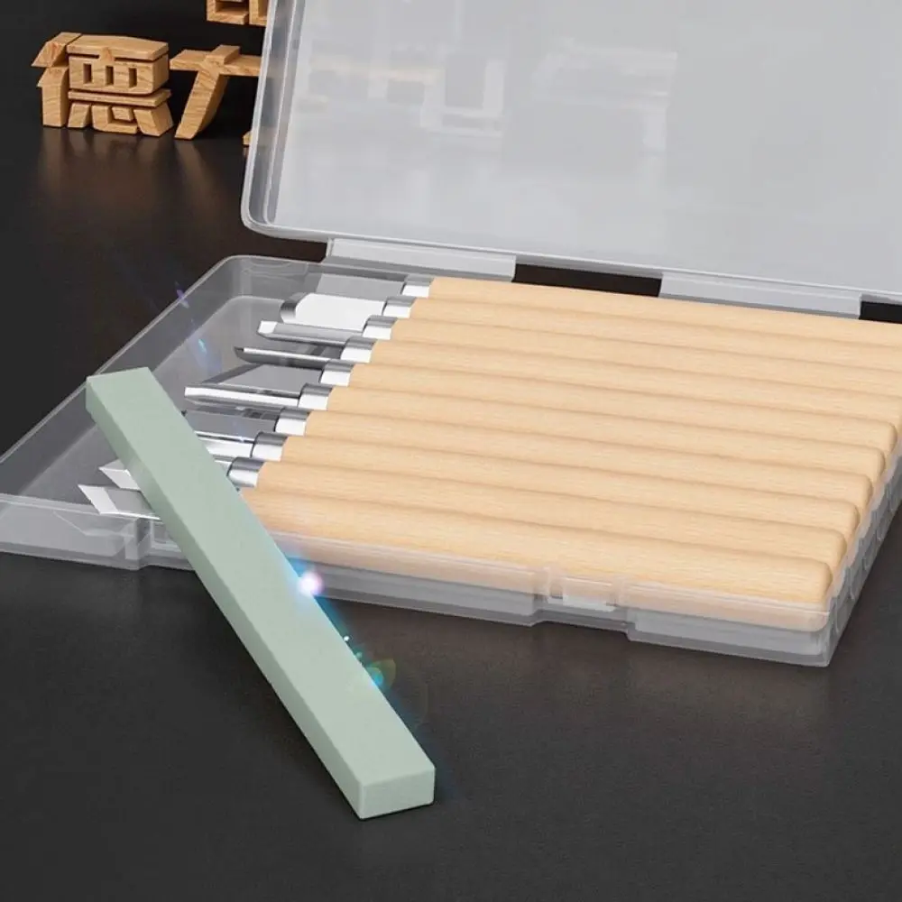 For For Delixi Wood Sculpting Chisel Set Professional Manual Woodworking Tools Hand Carving Knives Craft Hobby Whittling Kit