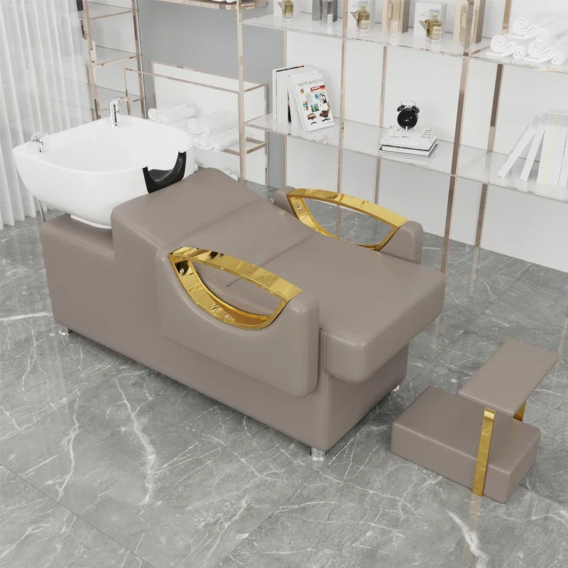 Semi Reclining Style Advanced Shampoo Chair Beauty Salon Head SPA Hair Washing Chair Silla De Lavado De Cabello Salon Furniture