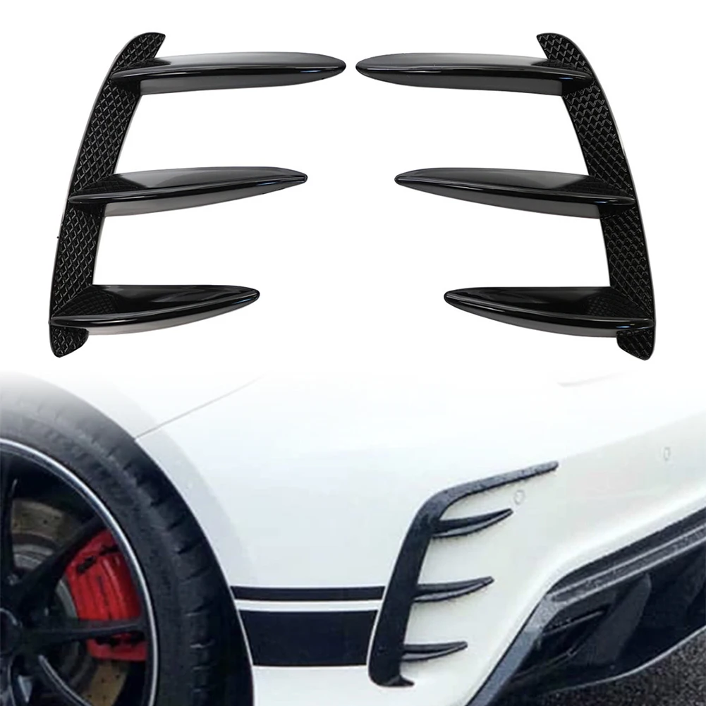 2x Car Rear Bumper Splitter Spoiler Canard Air Vent Trim For Mercedes Benz W176 A200 A250 A45AMG 2013 2014 2015 2016 2017 2018