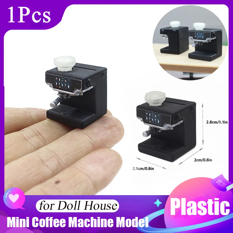 New！Dollhouse Coffee Machine Accessories Miniature Simulation Coffee Furniture Model Doll House Appliance Kids Play House Toys