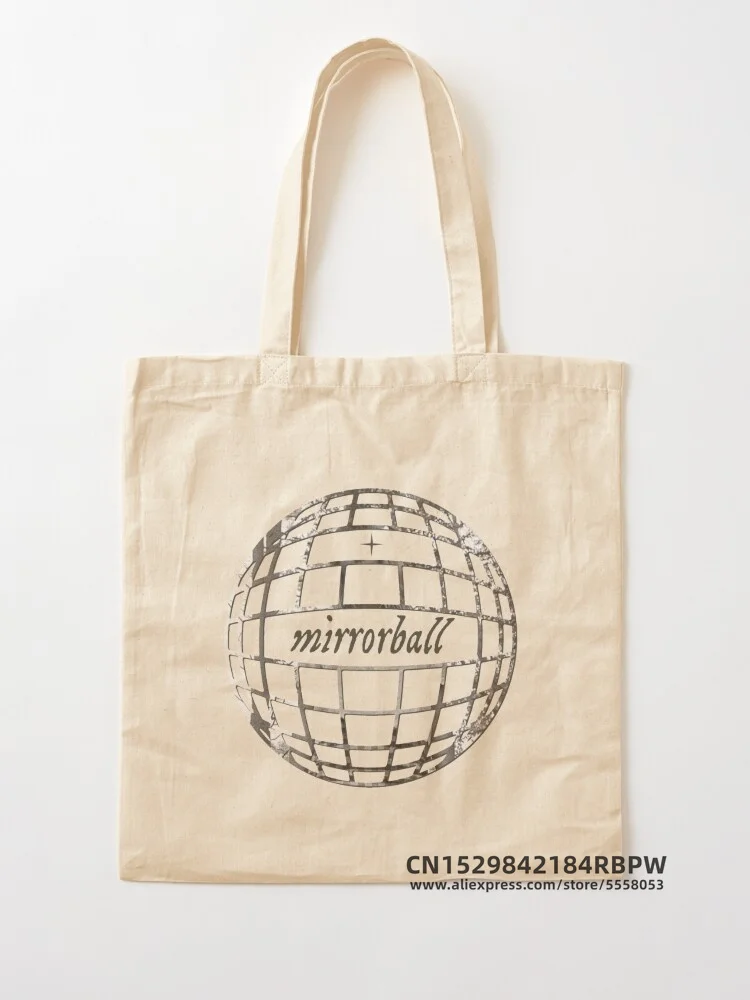 mirrorball Tote Bag Girls Pacakge Hand Bag Women Eco Reusable Shoulder Shopper Bags Bolsas De Tela