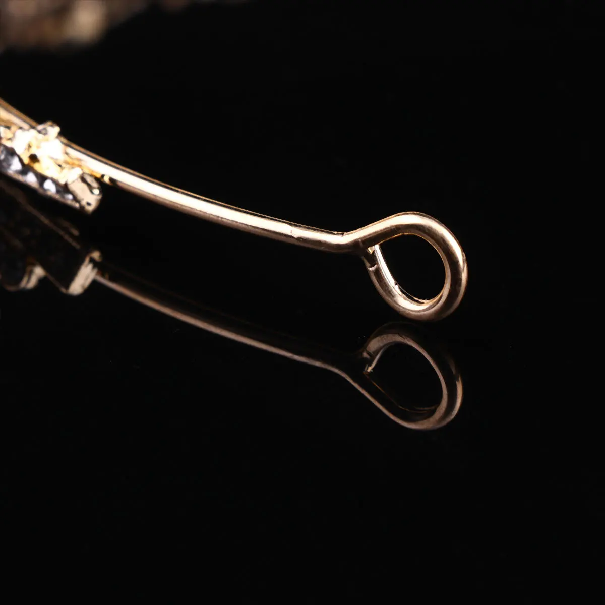 

1pc Baroque Rhinestone Crown Headband Golden Alloy Bridal Hair Hoop For Women Wedding Party Prom Event Fashion Jewelry Hair