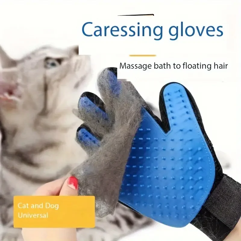 Pet Grooming Glove For Cats Brush Comb Cat Hackle Pet Deshedding Brush Glove For Animal Dog Pet Hair Gloves For Dog Grooming image 3