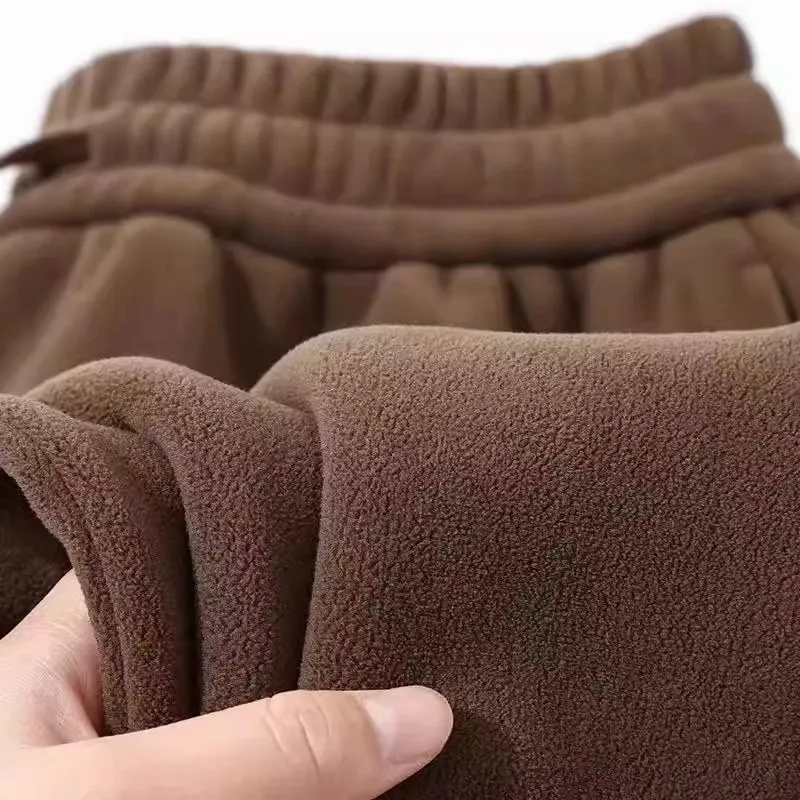 

New 2025 Men's Double-Sided Fce Dstring Pants Casual Loose Spor Autumn Winter Leisure Trousers for Working out