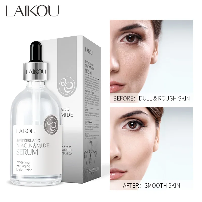 

LAIKOU Serum 100ml Hydrating Moisturizing Brightening Skin Tone Repair Damaged Pore Shrinkage Facial Serum Skin Care Products