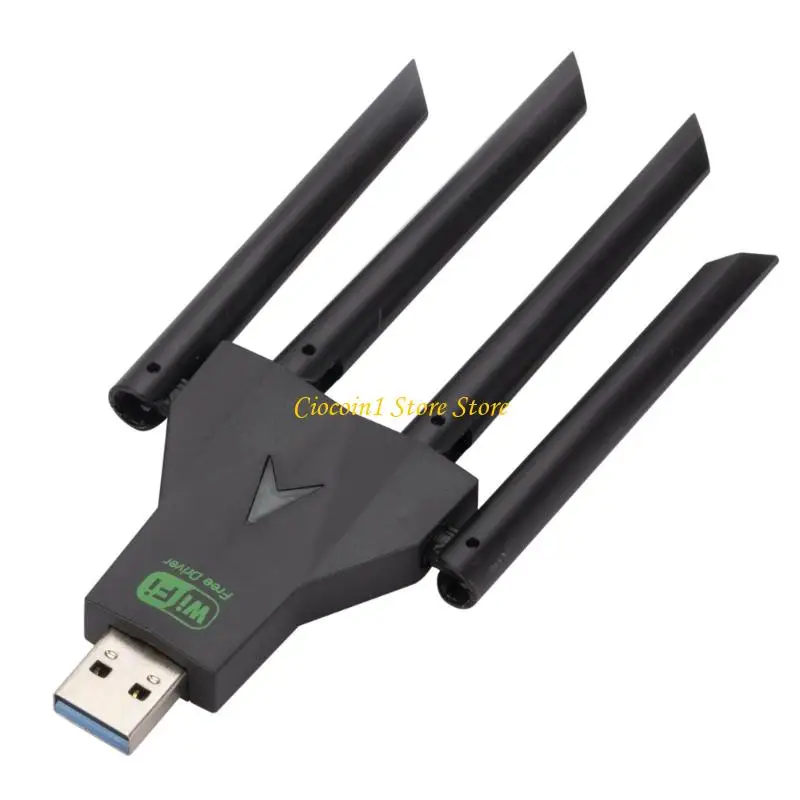 A3PC 4 안테나 무선 USB 네트워킹 카드 2.4G 이중 밴드 1300mbps WiFi 어댑터