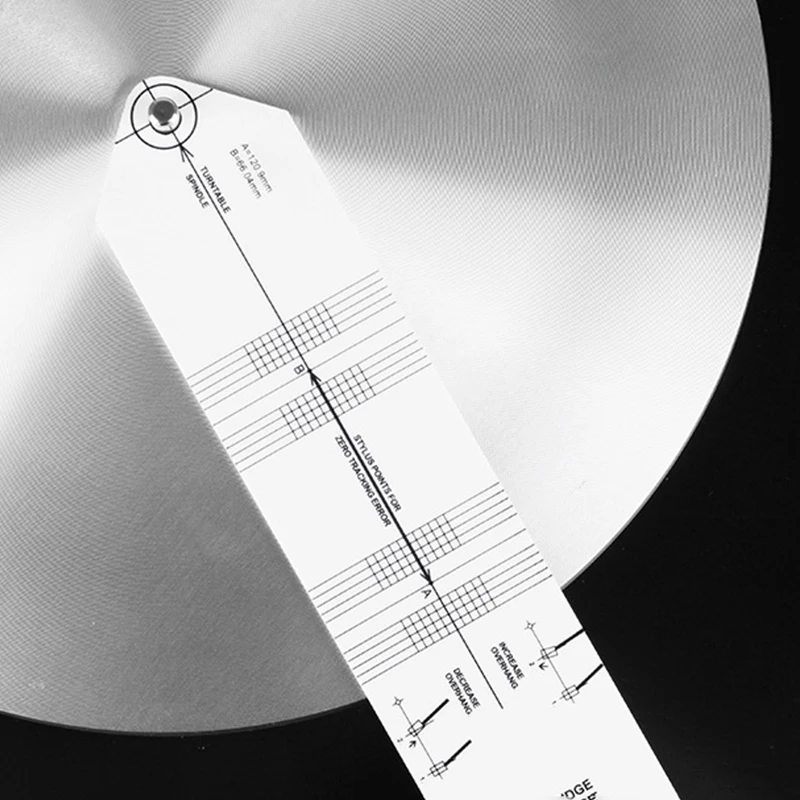 Pickup Calibration Distance Gauge Protractor Record LP Vinyl Turntable Phonograph Phono Cartridge Stylus Alignment