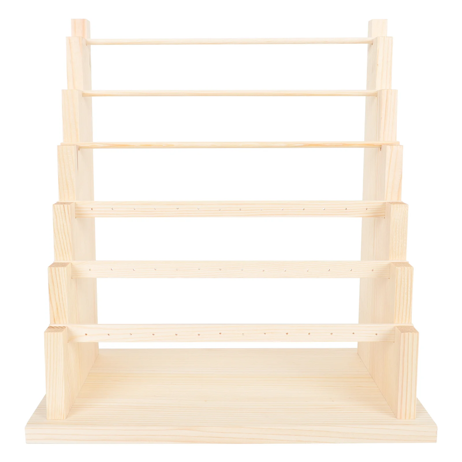 Detachable Wooden Jewelry Display Stand Multi-Layer Rack Sturdy Organizer Elegant Storage Ring Earring Bracelet Holder