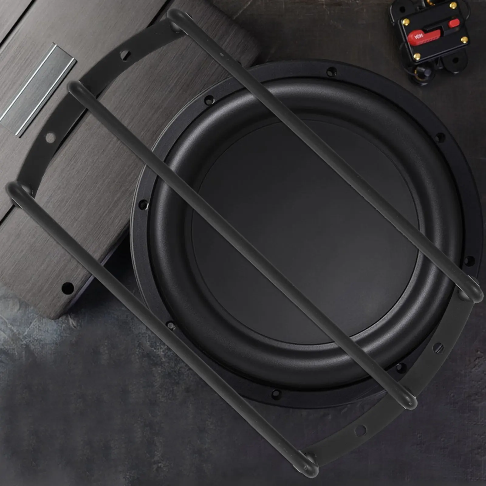 1Pair Universal Car Speaker Protection Black Metal Speaker Grill Cover Subwoofer Guard Car Audio Grill Round Mesh