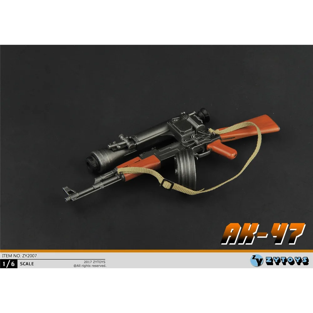 ZY2007 1/6 مقياس AK47 بندقية هجومية نموذج الحرب العالمية الثانية لشخصية الحركة 12 بوصة مجموعة الجيش الجندي لعبة هواية في المخزون #5