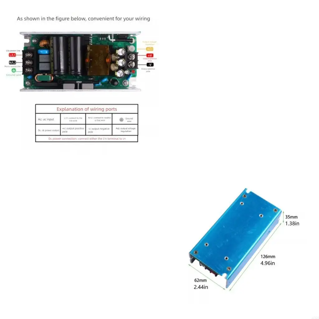Compact 220V to DC24V Step Down Module With Protections for Electronic Devices