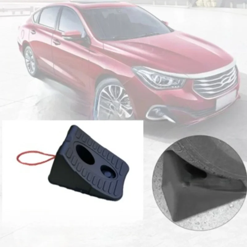 

1 Pc Portable Wheel Chocks With Handles Vehicle Car Truck Tire Supports Anti-Slip Plastic Base Wheel Stop Blocks For Safety