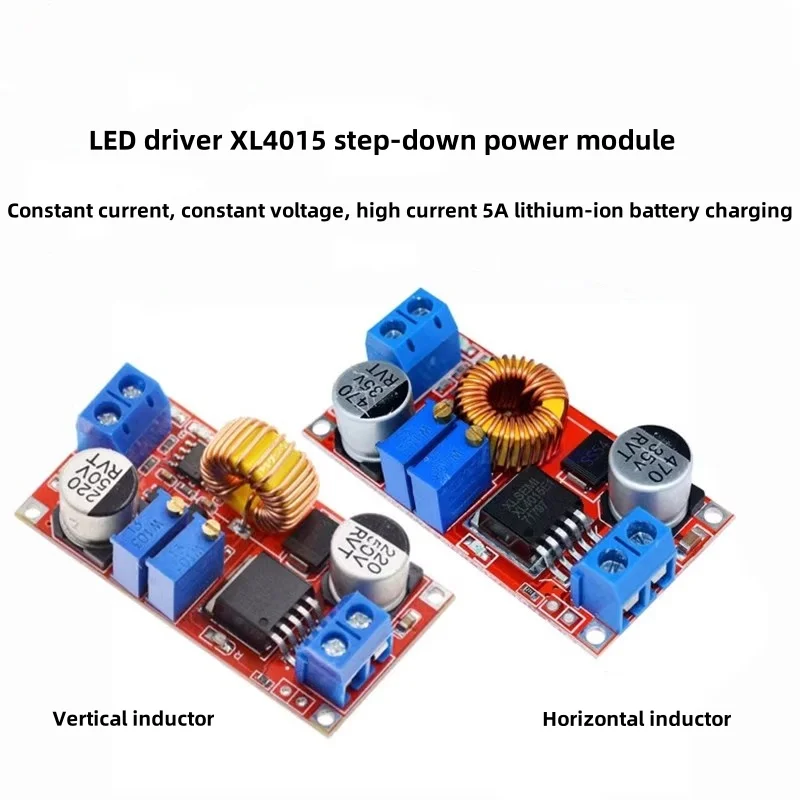 High Current 5A Lithium-Ion Battery Charging LED Driver Constant Current Voltage XL4015 Step-Down Power Module for Electronics