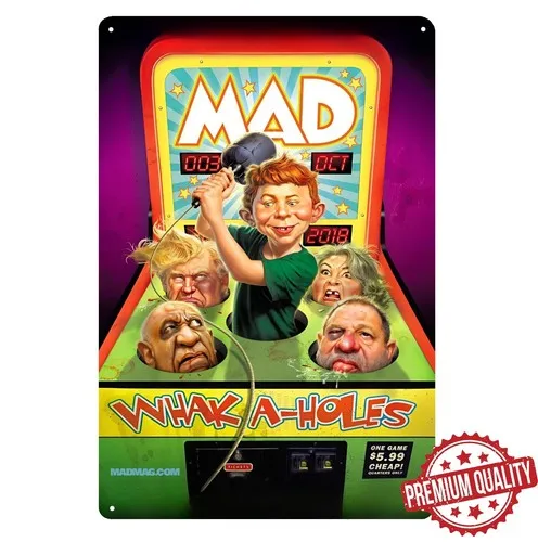 Mad Magazine No.03 Whak A-Holes Cover Metallposter – Blechschild, Größe: 8 x 12 Zoll – Aluminium