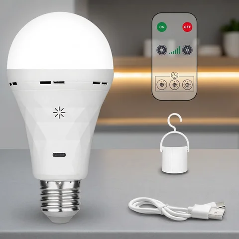 USB led Bulb e27 Rechargeable Light Bulb Smart Battery BulbTouch Control Dimmable LED Bulbs with Timing