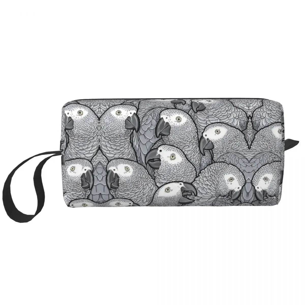 

African Grey Parrots Makeup Bag Cosmetic Organizer Storage Dopp Kit Toiletry Cosmetic Bag for Women Beauty Travel Pencil Case