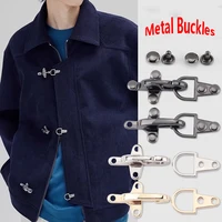 1/2/3/4/5P 4/5cm Metal Buckles for Bags Lobster Clasp Coat Belt Buckle Decorative Carabiner Button Jacket Fireman Clips Supplies