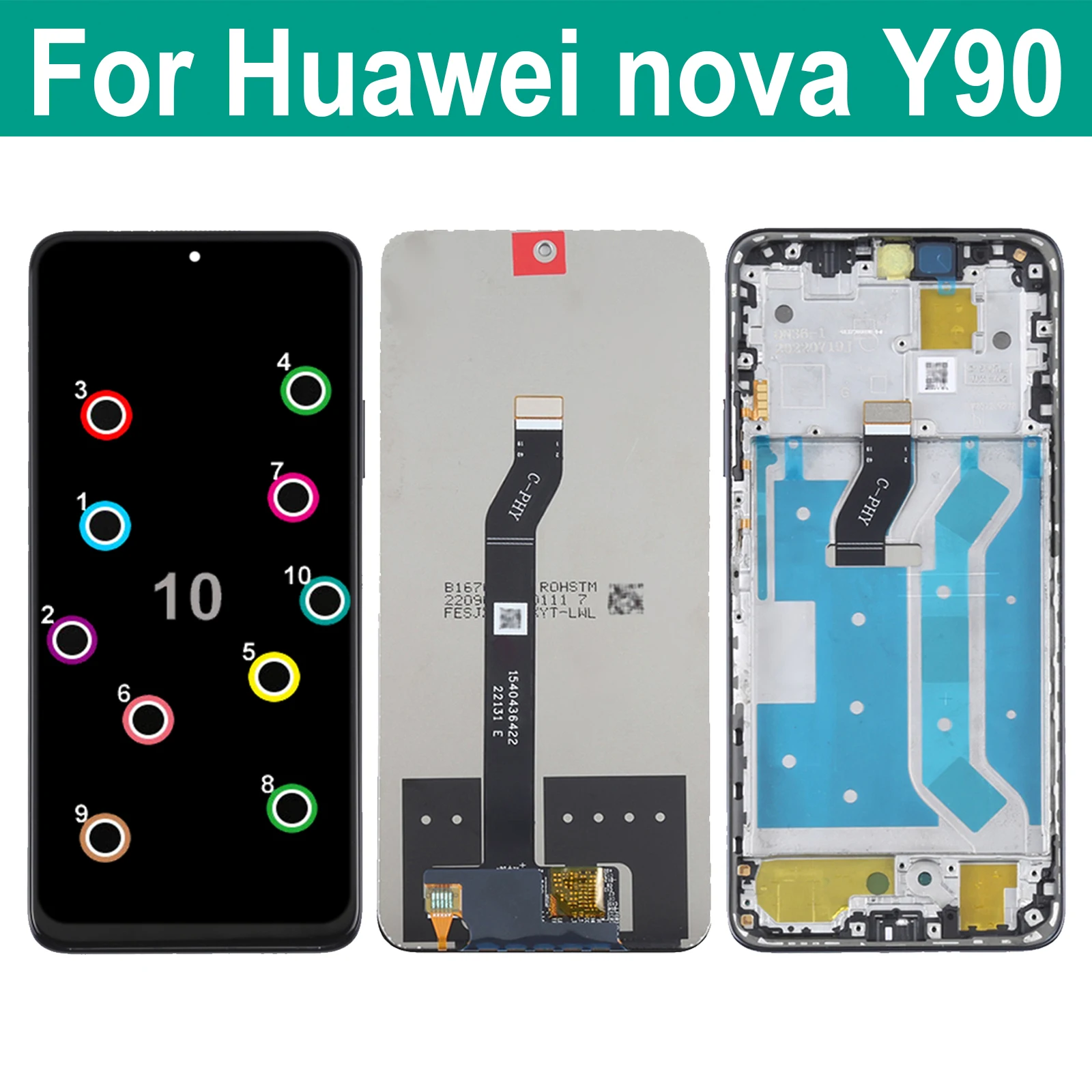 

Для Huawei Nova Y90 CTR-LX2 LCD дисплей сенсорный экран дигитайзер в сборе